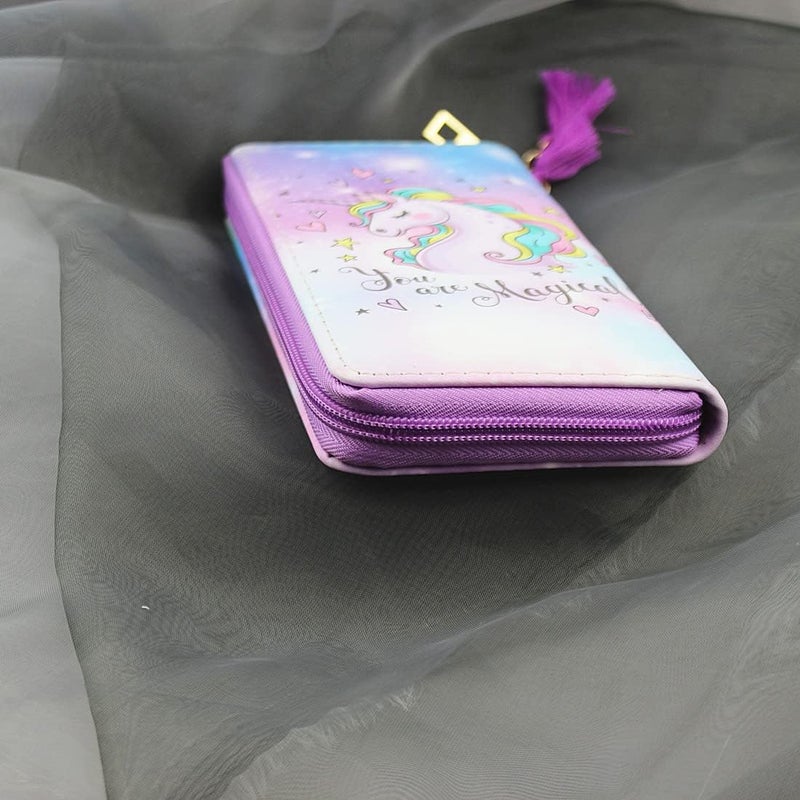 MayeBridge Women’s Printed Zip Around Wallet Unicorn Wallets Purse Unicorn Zipper Wallet Long Clutch Bag PU Leather Purse For Girls Women Christmas Gift(Unicorn C0514) - Image 4